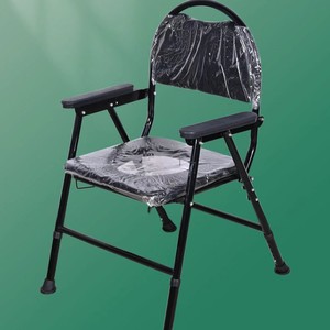 Home use elderly <b>folding</b> commode chair with bucket, non-slip, pregnant woman shower chair, squatting <b>stool</b> wholesale, adjustable - Product Image 1
