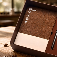 Coffret Cadeau Personnalisé en Forme de Grains de Café : Carnet A5, Stylo Gel, Gobelet – Boîte Cadeau Promotionnelle pour Entreprises