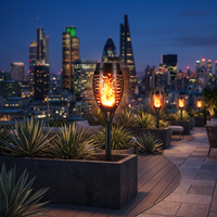 Lampe torche solaire étanche à LED effet flamme vacillante, à piquer dans le sol, pour la décoration de jardin, de paysage et de sentiers