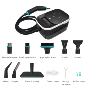 เครื่องทำความสะอาดไอน้ำไฟฟ้าแบบพกพาอเนกประสงค์ 2500W แรงดันสูง 3 บาร์ อุณหภูมิสูง สำหรับทำความสะอาดบ้านและรถยนต์ - Product Image 3