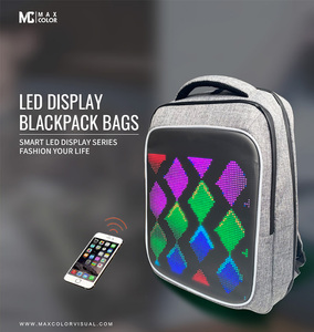 Mochila Escolar Impermeable con Pantalla LED Maxcolor de 64*64 Puntos, Pantalla RGB a Todo Color, Control por Aplicación, Modelo B201 - Product Image 4