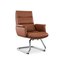 Chaise de réception exécutive ergonomique moderne en cuir de luxe, réglable, pivotante, avec roulettes, pour bureau, bureau à domicile, salles d'attente