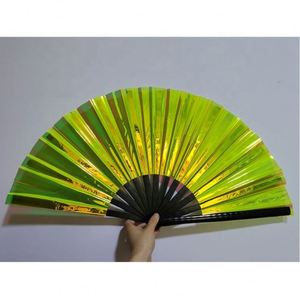 Abanicos de Mano Grandes de PVC con Diseño Holográfico Iridiscente y Reflectante, Ideales para Festivales, Bodas, Fiestas, Bailes y como Regalo - Product Image 4
