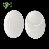 Boîte à lunch moderne en pulpe jetable, compatible micro-ondes, 850 ml, ovale, emballage à emporter biodégradable, bol léger pour salade, fitness, origine Chine