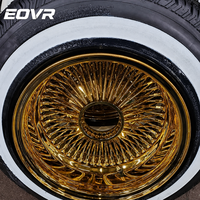 Jantes à rayons chromées EVOR Custom Luxury Classic 72/100 Knock-Off, à déport profond, 13, 14, 15, 16 pouces, pour Chevy Impala