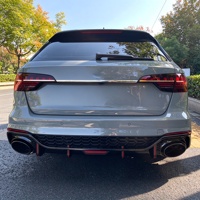 Diffuseur arrière style RS4 pour Audi A4 B9.5 2020-2025 S Line, lèvre de pare-chocs arrière noir brillant