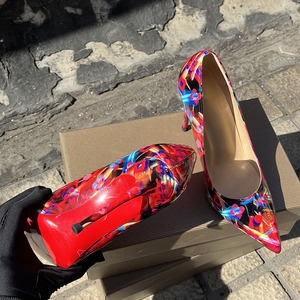 Nouvelles Escarpins de Bureau Colorés pour Femmes Africaines 2025 – Talons Hauts Rouges 8-12cm, Bout Pointu, Dessus en Cuir Verni, Idéales pour l'Extérieur - Product Image 6