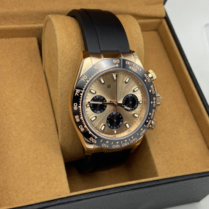 Montre chronographe à quartz de luxe pour homme avec mouvement VK63, bracelet en acier inoxydable et bracelet en caoutchouc étanche - Product Image 3