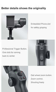 <span class=keywords><strong>FUNSNAP</strong></span> <span class=keywords><strong>Capture</strong></span> 2S, Palo Selfie con Estabilizador de Video en Vivo para Teléfono, Gimbal de Mano, Estabilizador para Smartphone - Product Image 3