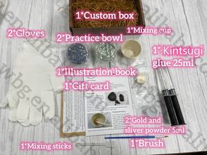 Kit de Reparación de Cerámica Kintsugi WBG, con Polvo de Oro y Pegamento, para Principiantes en Reparaciones Kintsugi - Product Image 2