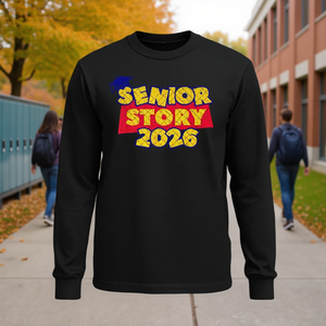 Senior Story 2026 T-shirt à manches longues Class Of 2026 Retour à l'école - Product Image 3