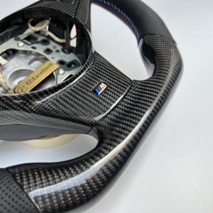 CCExcellent, suministro de <span class=keywords><strong>f</strong></span>ábrica personalizado para BMW E60 E63, volante de cuero perforado con modelo <span class=keywords><strong>Macan</strong></span> de fibra de carbono Real - Product Image 2