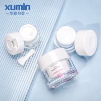 Bocaux en plastique 30g pour crème cosmétique avec cuillère, pot cosmétique 50g pour soins de la peau avec cuillère à crème et couvercle à tirette