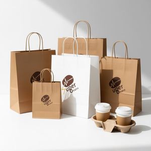 Bolsas de Papel Kraft para Café para Llevar, Tamaños Personalizados e Impresión de Logotipo para Empaquetado de Cafeterías - Product Image 4