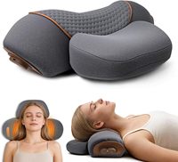 Coussin de massage chauffant sans fil pour le cou, soulagement de la douleur, massage des tissus profonds, appareil cervical 3-en-1