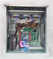 Nouveau design Boîtier d'ordinateur industriel 5U avec adaptateur de refroidisseur d'eau 240/360, serveur AI LCD, alimentation ATX élégante avec ventilateur en stock