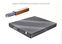 Matelas Populaire 30 cm (12 pouces) à ressorts ensachés, en mousse à mémoire de forme souple, roulé, pour hôtel, tailles King et Queen