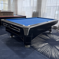 Table de billard d'intérieur en bois massif de 9 pieds avec fonction de divertissement sportif pour les clubs de bar américains Piscine à neuf balles