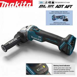 Herramienta de Corte y Pulido de <span class=keywords><strong>Velocidad</strong></span> <span class=keywords><strong>Variable</strong></span> de Grado Industrial con Empuñadura Ergonómica para Trabajar Metales, <span class=keywords><strong>Amoladora</strong></span> Angular <span class=keywords><strong>Makita</strong></span> de 125 mm sin Escobillas - Product Image 2