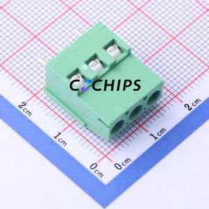 WJ129V-5.0-3P Screw Terminal Block Through hole Component (THT),P=5mm Connector 1x3P 5mm Green Through Hole - Product Image 2