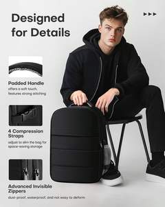 Sac à dos de voyage bagage à main sac à dos pour ordinateur portable sac pour hommes et femmes voyage essentiel travail, <span class=keywords><strong>week</strong></span>-<span class=keywords><strong>end</strong></span>, collège - Product Image 5