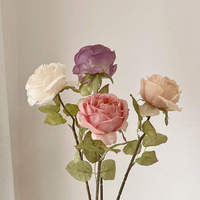 Rose artificielle en soie, toucher réel, faite à la main, tige unique, moderne, en promotion, bouquet de fleurs pour mariage, Pâques, fête, décoration intérieure