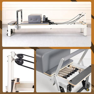 Machine <span class=keywords><strong>de</strong></span> Pilates Reformer Pliable en Aluminium pour Entraînement du Core et Fitness, Équipement <span class=keywords><strong>de</strong></span> Studio Pilates, Garantie 3 Ans - Product Image 5