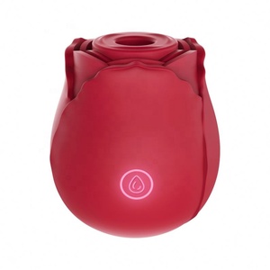 Godemiché vibrant en forme de Rose pour femme, succion langue, clitoris, jouet sexuel - Product Image 4