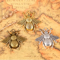 Pendentif Abeille Texturée en Alliage de Zinc Bronze Antique, Insecte Ailé, pour Amateurs de Jardin, Accessoires de Broche