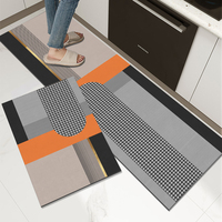 Tapis de cuisine modernes en caoutchouc inodore de 2,5 mm, lavables, ensemble de 2 pièces, antidérapants, pour séchage de la vaisselle et tapis de couloir de cuisine