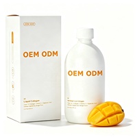 Collagène liquide saveur mangue en vente chaude OEM avec vitamine C et acide hyaluronique pour femmes, pour l'élasticité de la peau et un vieillissement sain