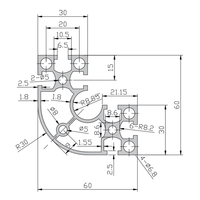 Profilé en aluminium à fente en T GB 6630R, profilé d'extrusion en aluminium, profilé pour établi, colonne d'angle 3060 en alliage d'aluminium