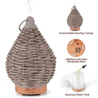 Humidificateur Évaporatif Portable Électrique Mini Personnalisé, Diffuseur d'Huiles Essentielles, Alimentation USB, Silencieux, pour Hôtel et Extérieur, en Plastique