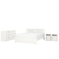 Commode à 6 tiroirs moderne blanche pour chambre à coucher, double coffre de rangement avec poignées métalliques, MOQ élevé