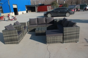 طقم أثاث حدائق خارجي من الخيزران والراتان مع أريكة زاوية - Product Image 4