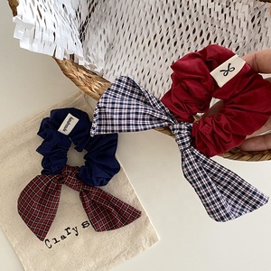 אופנה משובץ bowknot scunchies עבור בנות תינוק חמוד מתוק חמוד שיער אלגנטי לילדים אביזרי שיער - Product Image 2