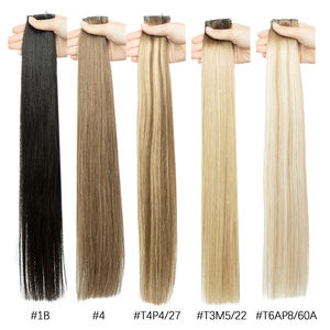 Extensiones de Cabello Humano Remy de Qingdao Haohao, Cabello Virgen Ruso Invisible Genius, Trama Fina Genius, Super Double Drawn - Product Image 3