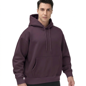 2024 New Winter Men's Half Zip Breathable <b>Thick</b> <b>Fleece</b> Oversized Fit Hoodie with Kangaroo Pocket Waterproof & Eco-Friendly - Product Image 1