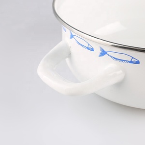 Olla Profesional para Mejillones de <span class=keywords><strong>Hierro</strong></span> Fundido Esmaltado con Dos Asas y Tapa de Acero Inoxidable, Tamaños 18/20/26 cm, Apta para Horno, Negra, Marca OEM - Product Image 4