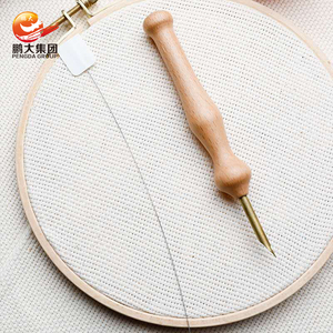 Pengda broderie stylo artisanat outil <span class=keywords><strong>bois</strong></span> cuivre en <span class=keywords><strong>bois</strong></span> poignée poinçon aiguille - Product Image 2
