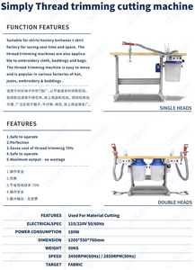 New Home Use Steel Engine Garment Automatic Motorized Double Heads Two-Person Work Trimming <b>Cutter</b> <b>Thread</b> Cutting Bearing - Product Image 2