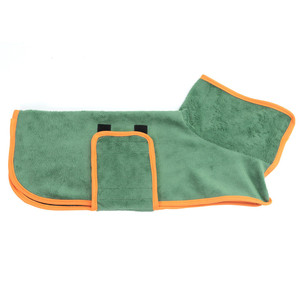 <b>Dog</b> Absorbent Bathrobe Greenish Gray Brown Soft Microfiber Pet <b>Bath</b> Towel Quick Drying Clothes For <b>Dogs</b> - Product Image 5