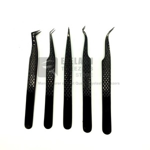 แหนบขนตา45องศาที่ต่อขนตาปลอมสแตนเลสเกรดสูงสีดำเคลือบด้วยพลาสม่า - Product Image 4