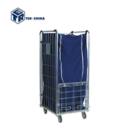 Housse de protection légère pour conteneur à roulettes et cage à roulettes, pour équipement de blanchisserie, de transport et de stockage