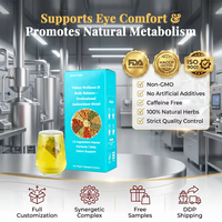 Tisane Naturelle de Graines de Cassia et Chrysanthème, Complexe Premium 12 Herbes, Formule Soin des Yeux Numérique, 150g (5g*30 Sachets de Thé), Vente en Gros