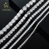 Vente en gros de bijoux bracelet chaîne Mossanite 2mm-6.5mm tailles de luxe pour femmes et hommes 925 en argent sterling bijoux en Mossanite cultivés en laboratoire