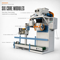 Machine d'emballage de sacs de 50 kg, machine de remplissage de sacs de 25 kg, fonction de nettoyage des matériaux par induction photoélectrique
