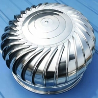 Ventilateur de toit à énergie éolienne à prix d'usine, ventilateur tourbillonnant non motorisé en acier inoxydable 304 pour la ventilation des entrepôts