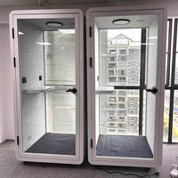 Cabine insonorisée modulaire mobile, écologique, moderne, silencieuse, pour travail privé, à prix abordable, avec structure en acier