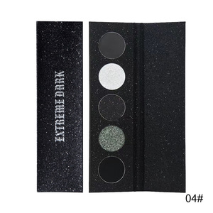 Halloween Dark Eyeshadow Palette 5 Color Metallic <b>Glitter</b> Powder Eyeshadow for Gothic Makeup - Product Image 5